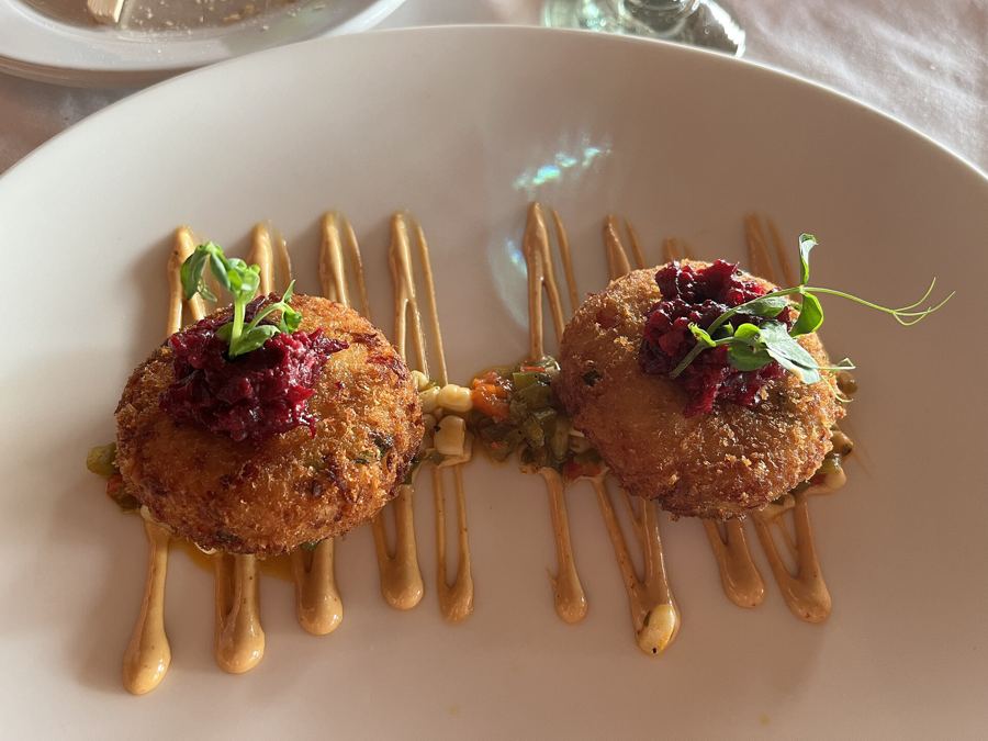 A plated starter at a Puerto Vallarta restaurant