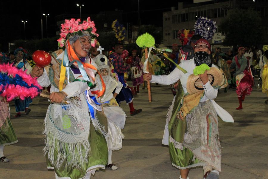 Danzantes honoring the Virgin of Guadalupe (Mexico)